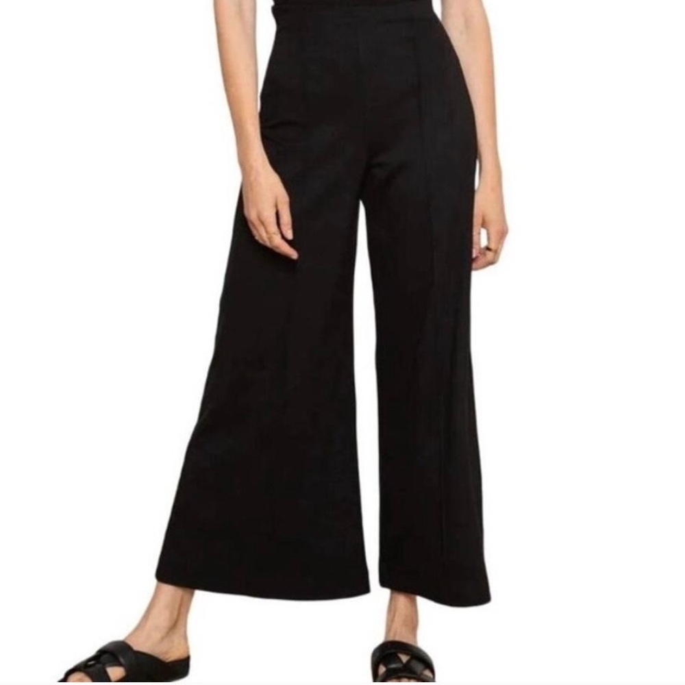 Ripley Rader Ponte Knit Pant Black High Rise Standard Wide Leg Size XL